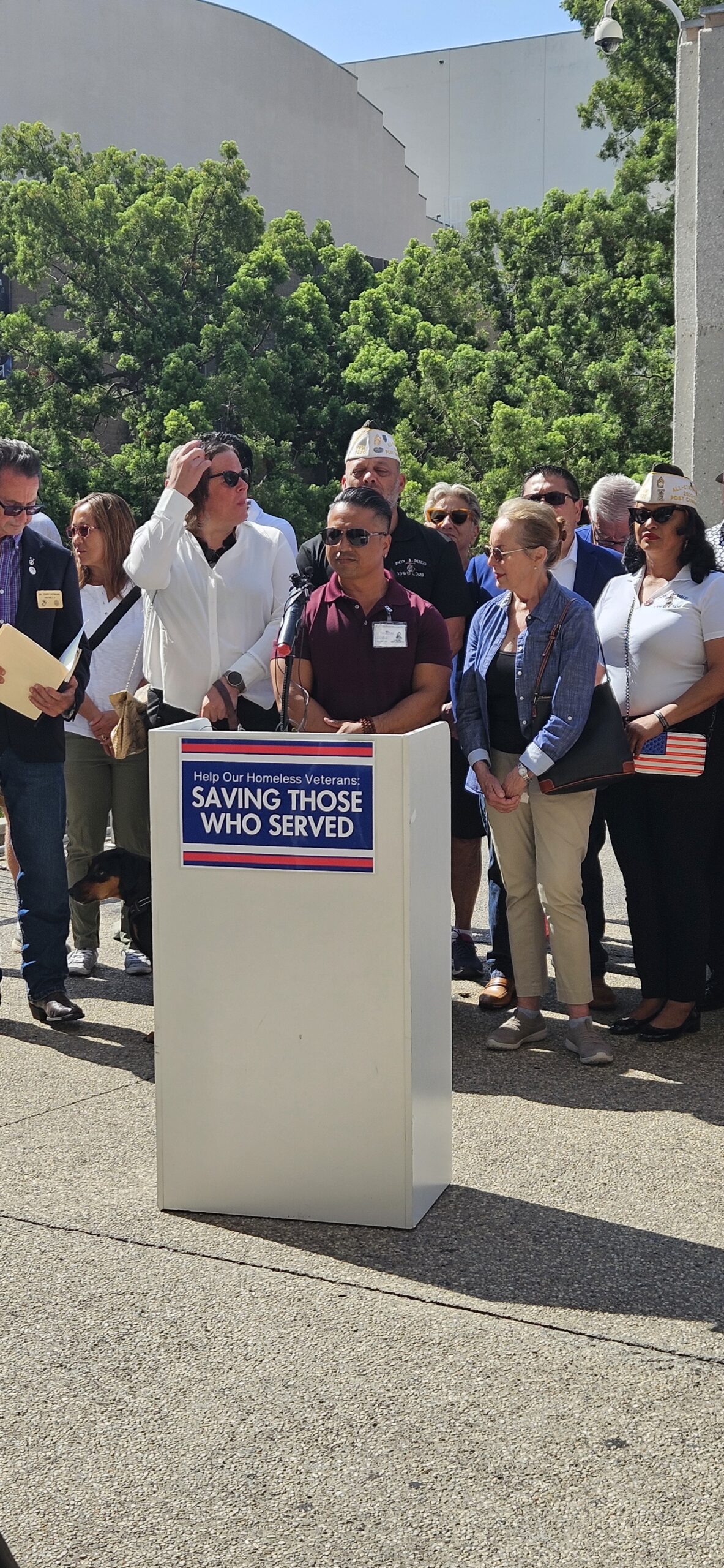 Jason Keo talking with local San Diego residents